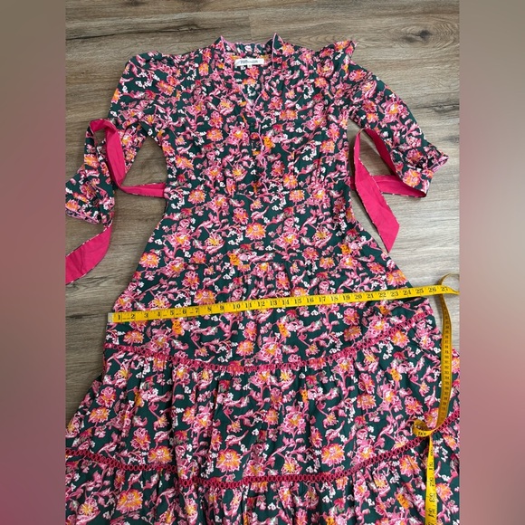 Diane von Furstenberg Floral Print Midi Length Dress Size S(6) - Picture 13 of 14